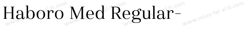 Haboro Med Regular字体转换